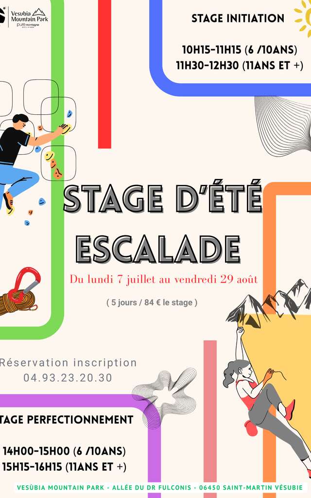 Stage d'été escalade